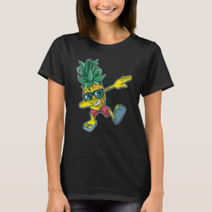Camiseta Fruta de Dança do Abacaxi de Ananás de Impressão R