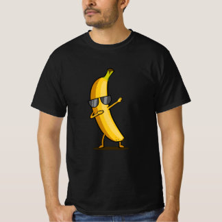 Camiseta Fruta de dança engraçada de banana amarela
