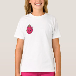 Camiseta Fruta de Dragão Respirando Fogo Fofo para Crianças