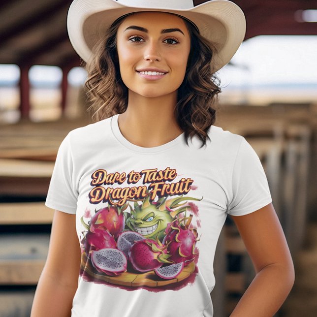 Camiseta Fruta De Dragões Vibrantes Com Fruta De Dragão Fre (Criador carregado)