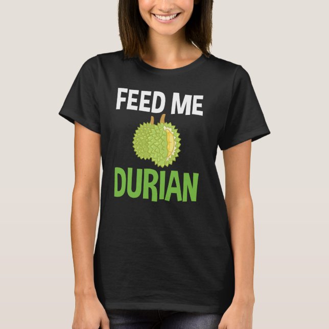 Camiseta Fruta de Durian Engraçada Comida tropical asiática (Frente)