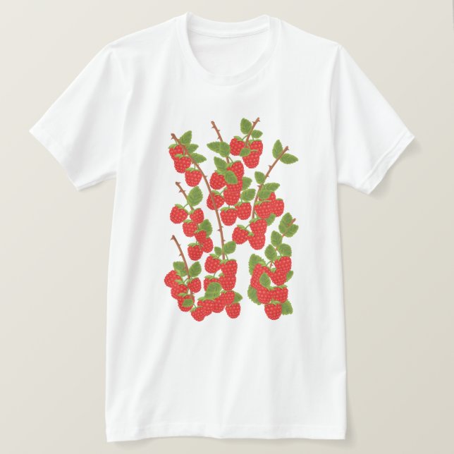 Camiseta Fruta de framboesa (Frente do Design)