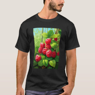 Camiseta Fruta de framboesa Raspberry Motif Vegan Garden