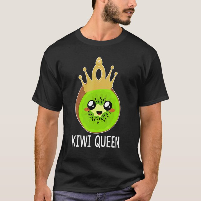 Camiseta Fruta de Kiwi, rainha-branca, Fruta Kiwi (Frente)