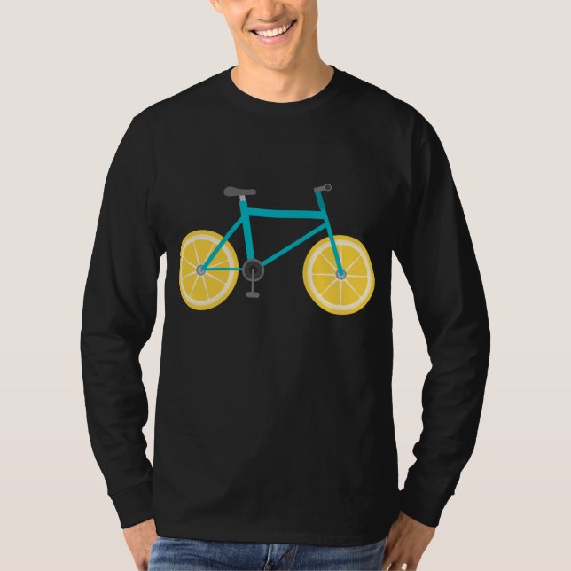 Camiseta Fruta de limão Rodas de bicicleta Engraçado Comida (Frente)