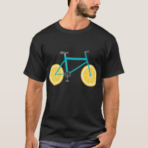 Camiseta Fruta de limão Rodas de bicicleta Engraçado Comida