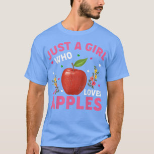Camiseta Fruta De Maçã Engraçado, Apenas Uma Menina Que Ama