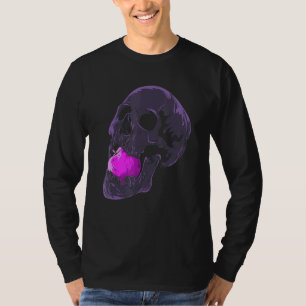 Camiseta Fruta de Maçã Estética do Gótico do Pastel Esquele