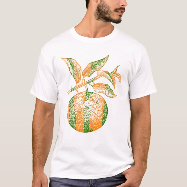 Camiseta Fruta de mandarim - Vintage (Frente)
