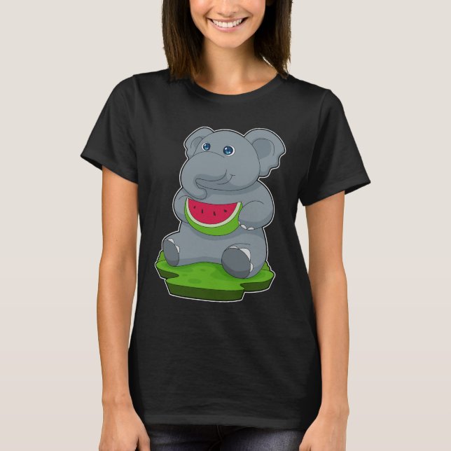 Camiseta Fruta de Melancia Elefante (Frente)