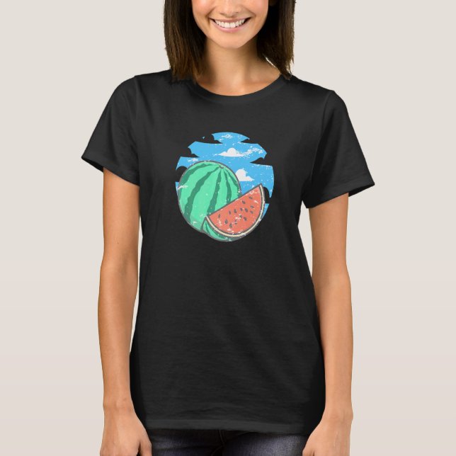 Camiseta Fruta de melancia Melon Beach Summer Surfe (Frente)