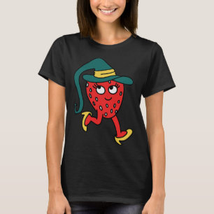 Camiseta Fruta de Morango com Costume de Halloween Preguiço