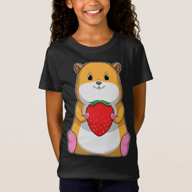 Camiseta Fruta de Morango de Hamster (Frente)