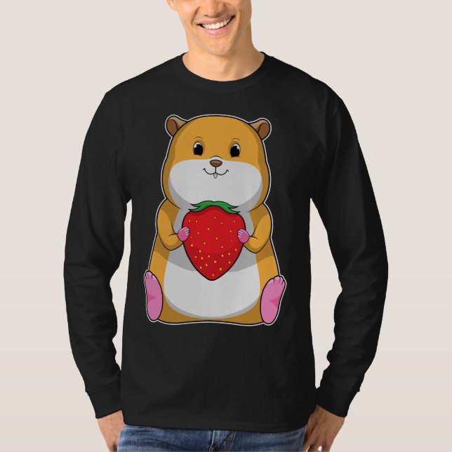 Camiseta Fruta de Morango de Hamster (Frente)