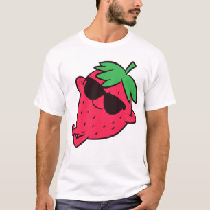 Camiseta Fruta De Morango Fresco Que Relaxa Morango Preguiç