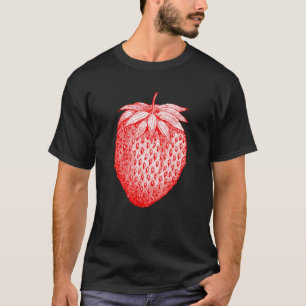Camiseta Fruta de Morango Retro Vintage Gráficos Homens