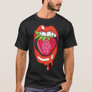 Camiseta Fruta de morango saudável Fruta de Verão deliciosa