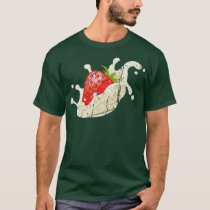 Camiseta Fruta de morango Splash Leite Vegetal Japonês A