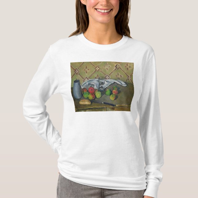 Camiseta Fruta de Paul Cezanne |, Serviette e jarro de (Frente)