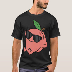 Camiseta Fruta De Pêssego Bonita A Relaxar A Pêssego Pregui