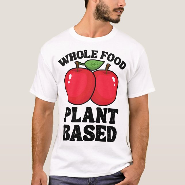 Camiseta Fruta De Planta De Comida Inteira De Maçã Funny Ve (Frente)