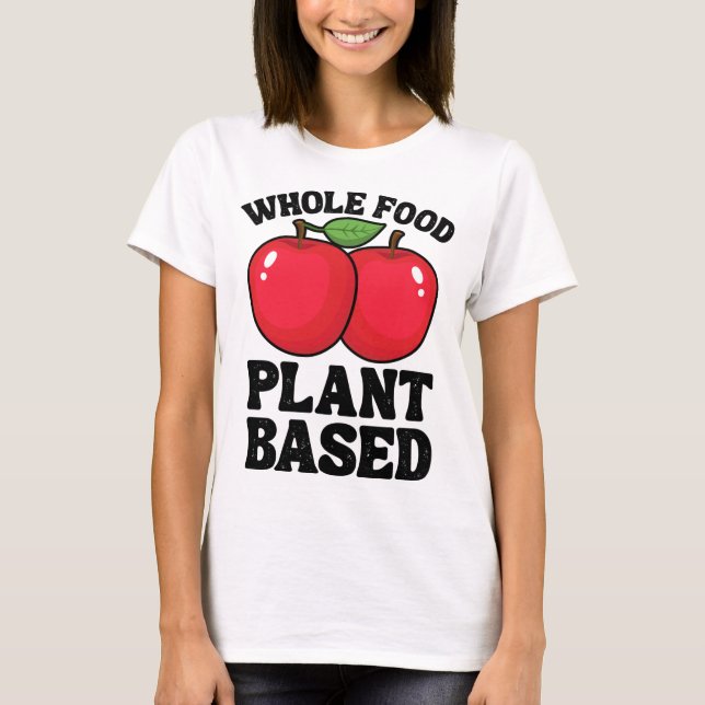Camiseta Fruta De Planta De Comida Inteira De Maçã Funny Ve (Frente)