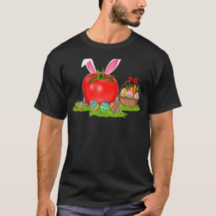 Camiseta Fruta De Tomate Páscoa De Ovos Caçando Pasta De To
