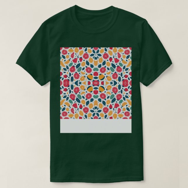 Camiseta Fruta de Verão com aquarela Parte da fruta de Verã (Frente do Design)