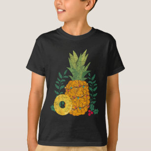 Camiseta Fruta de Verão Havaiano Abacaxi Natal Tropical
