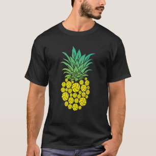 Camiseta Fruta de Voleibol de Abacaxi Praia Havaí