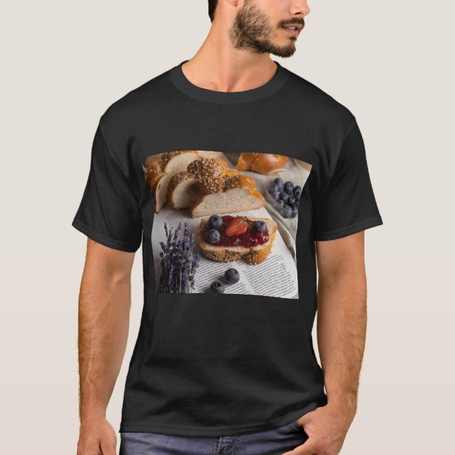 Camiseta Fruta deliciosa e Impressão do pino de emperrament (Frente)