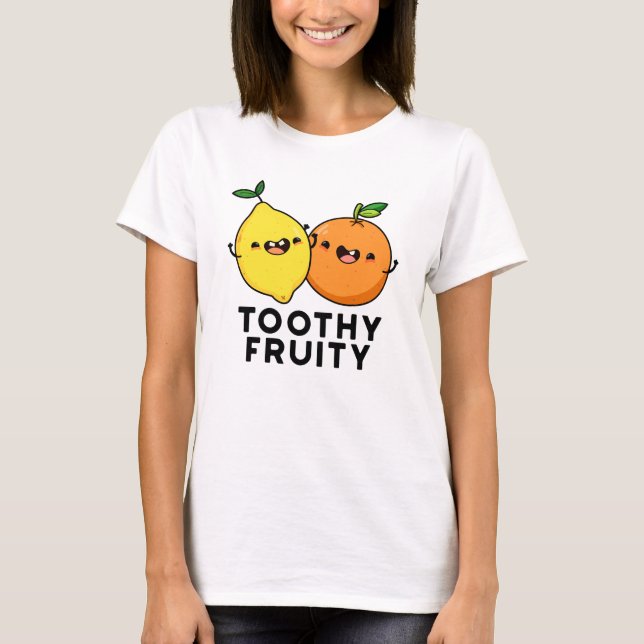 Camiseta Fruta Dentada Fruta Engraçada (Frente)
