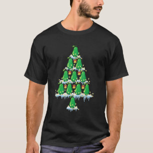 Camiseta Fruta do abacate Xmas Luzes das árvores Papais noe