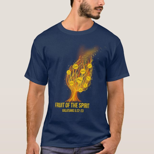 Camiseta Fruta do espírito - 5:22 de Galatians - 23 (Frente)