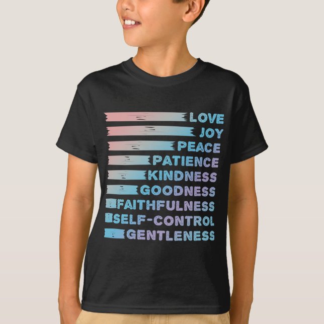 Camiseta Fruta do Espírito - Bíblia Cristã Verse - Amor (Frente)