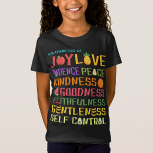 Camiseta Fruta Do Verso Da Bíblia Cristã Espírito
