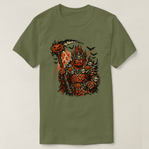 Camiseta Fruta Dragão Rei Demônio Halloween — Escuro Retro 