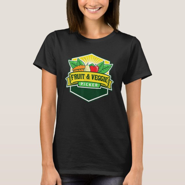 Camiseta Fruta E Seletor De Frutas Vegan (Frente)