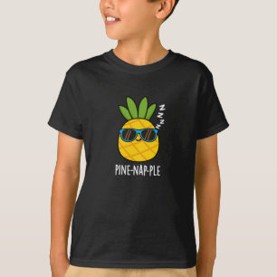 Camiseta Fruta Encantada Engraçada Pine-Nap Pun Dark BG