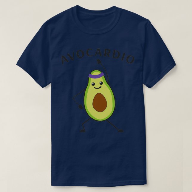 Camiseta Fruta Engraçada Avocardio Para Workout (Frente do Design)
