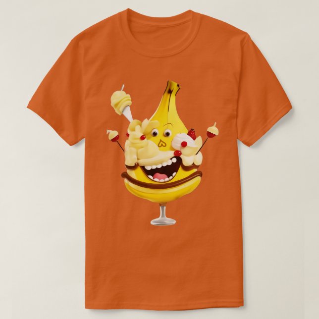 Camiseta fruta engraçada da banana (Frente do Design)