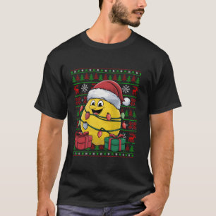 Camiseta Fruta Engraçada Lemon Xmas Luzes Feias de Santa Ha