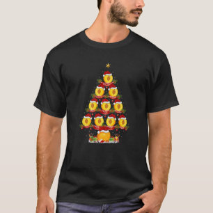 Camiseta Fruta Engraçada Xmas Tree Lighting Peach Natal