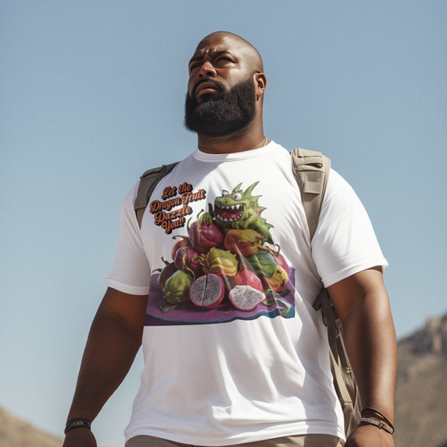 Camiseta Fruta Exótica Dragão Adorning Mesa de Madeira (Criador carregado)
