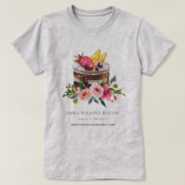 CAMISETA FRUTA FLORAL CAKE PATISSERIE CUPCAKE BAKERIE CHEF