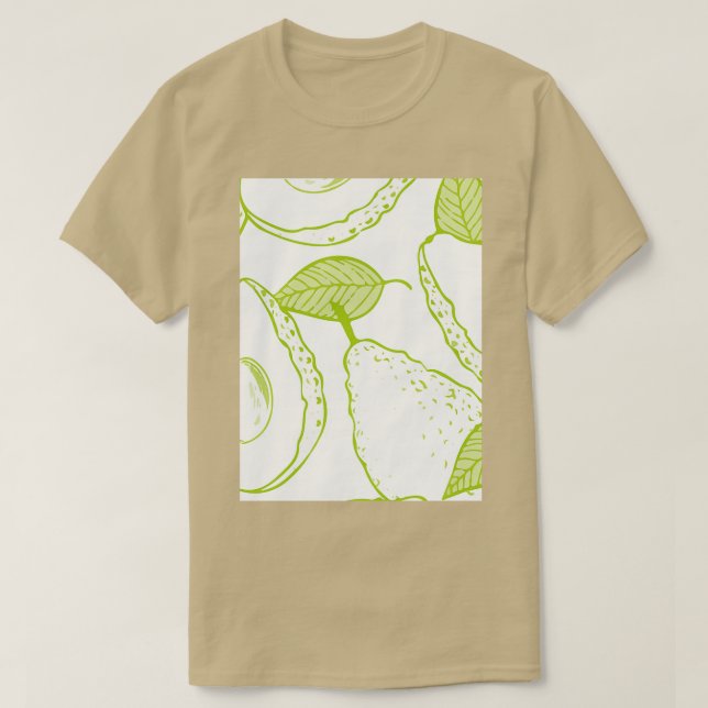 Camiseta Fruta Fruta Avocado Suculenta Clássica Colorida Su (Frente do Design)