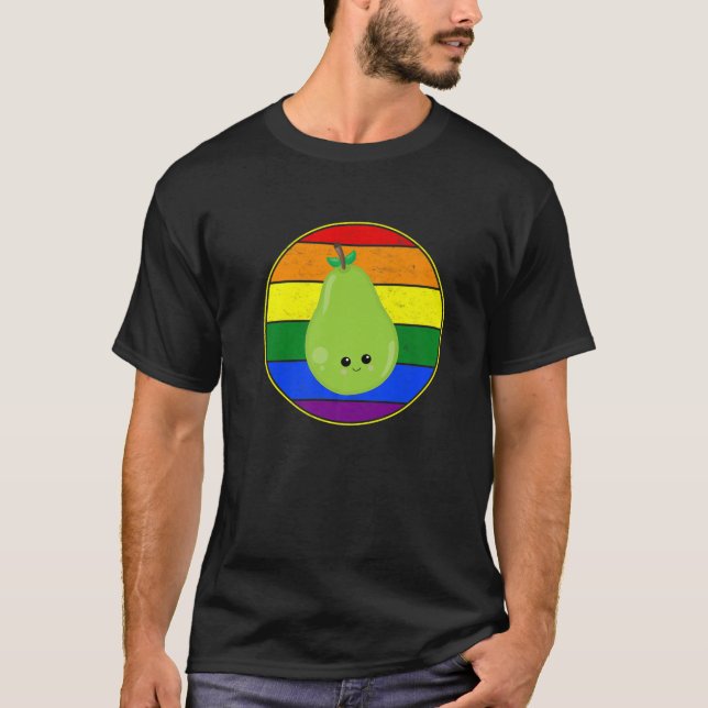 Camiseta Fruta gay Pera Lover LGBTQ Orgulho Adolescente (Frente)