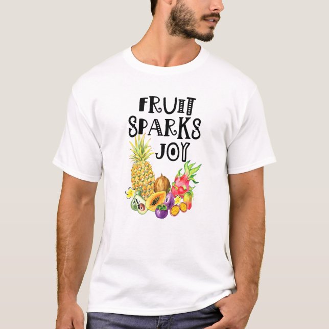 Camiseta Fruta Gere Alegria Inteira Baseada em Fruta Plant (Frente)