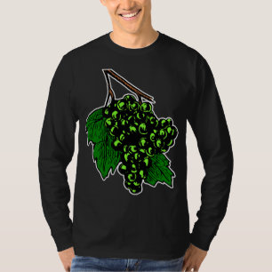 Camiseta Fruta Gráfica de Uvas Verdes Cluster de Uvas