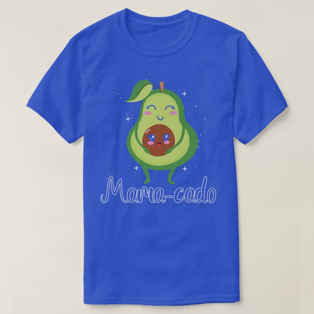 Camiseta Fruta MamaCado Homens Avocado Fruta Mulheres (Frente do Design)